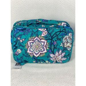 VERA BRADLEY Large Blush & Brush Makeup Case - PEACOCK GARDEN